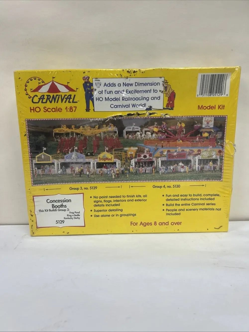 IHC 5129 HO Concession Booth Frog Pond/Ring a Bottle/Kentucky Derby Group 3 Kit